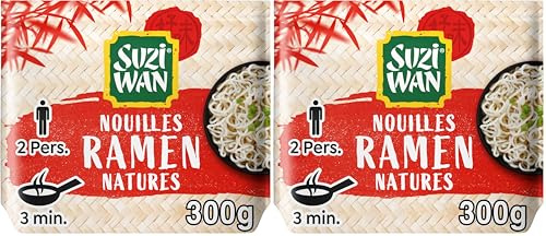 SUZI WAN Nouilles Précuites Ramen pour WOK (2x150g) (Lot de 2)