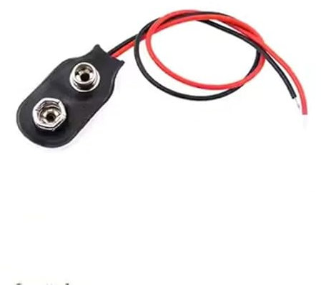 IINKUEYK 10pcs 9V Battery Snap Connector Clip Lead Wires Holder Length 15cm (I Type)