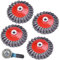Brosse métallique meuleuse d'angle : 4 pièces M14 125 mm Brosses métalliques pour meuleuse d'angle, meuleuse d'angle, brosse à disque, brosse boisson, meuleuse d'angle, brosse métallique ensemble pour