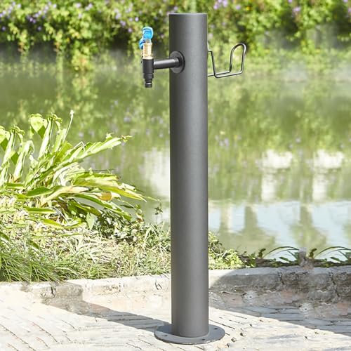 Robinet d'eau d'extérieur en acier inoxydable 304 pour colonne d'eau verticale de jardin résistant au gel et fontaine à montage au sol