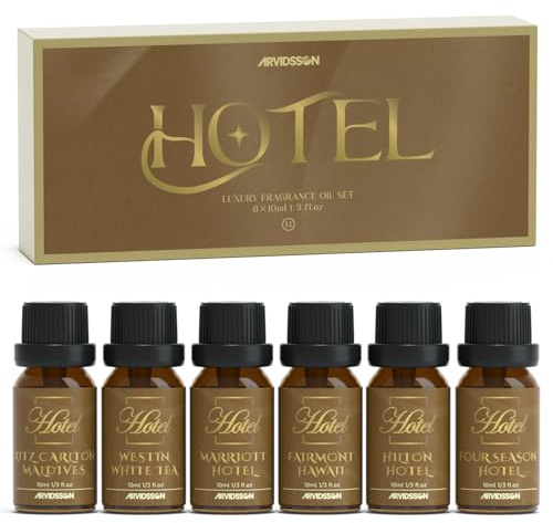 ARVIDSSON Hotel Diffusoröle Geschenkset - Hotel ätherische Öle für Diffusor, Luxus Duftöle inspiriert von 5 Sterne Hotels Duft, Geschenk für Frauen und Männer