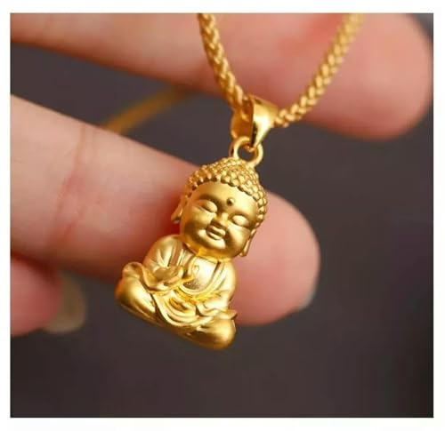 Reines 24 Karat Gelbgold 999 Segen 3D Buddha Anhänger Männer Frauen Charm Schmuck 1g