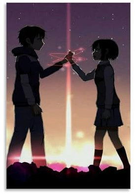 Póster de película de anime Kimi No Na Wa Tachibana Ta Póster Pintura Decorativa Lienzo Arte de Pared Salón Póster Dormitorio Pintura, Arte de Pared Impresión de Imagen Moderna Decoración de