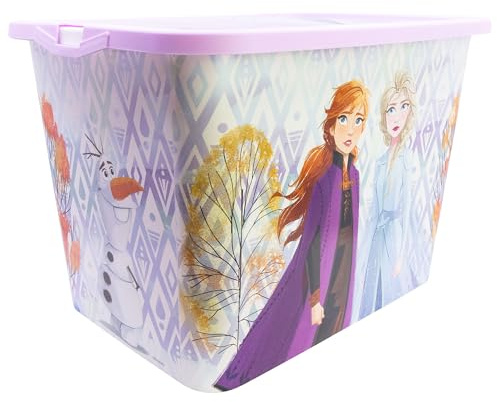 Stor Die Eiskönigin Aufbewahrungsbox mit Klickverschluss 23 Liter - Kinder Kunststoff Organizer für Spielzeug und Kinderzimmer Ordnung