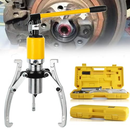 Kit di estrazione idraulica da 5 t/10 t/15 t/20 t, separatore per estrazione cuscinetti ruota, macchina per trafilatura tubi olio pompa 3 in 1, pompa idraulica, verticale e orizzontale, giallo-15T