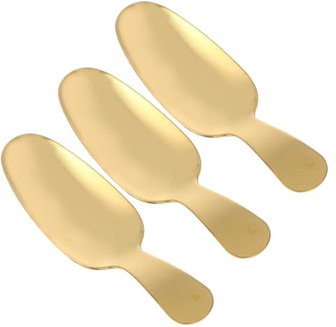 OKUMEYR 3 Cucchiai Da Dessert in Acciaio Inossidabile Manico Corto Per Tè E Bevande Facili Da Pulire E Duraturi