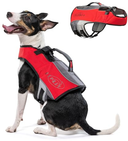 Osprey Dog Life Jacket, Adjustable Buoyancy Aid with Handle, Reflective Strips, Fits Small, Medium & Large Dogs – Swim Safety Vest for Water Activities & Paddleboarding