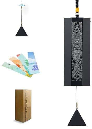 Windspiele für den Garten, Windspiele für Draußen Hängend DM-Akkord-Achteck 8-Noten Meditations-Klangspiel Windspieles, Bambus Wind Chime für Garten Terrasse Balkon Veranda Drinnen und Draußen