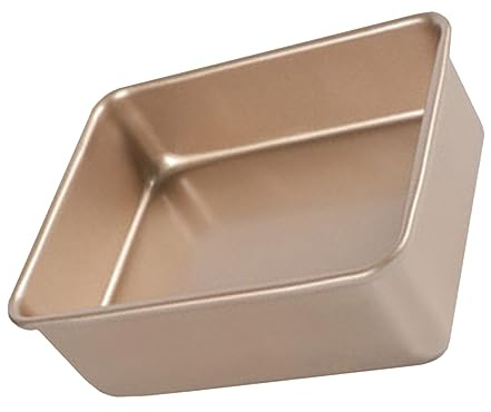 Ciieeo Teglia Quadrata Antiaderente 23,5x23,5x8 Cm in Acciaio Inossidabile Per Dolci e Pane, Riscaldamento Uniforme, Facile Da Pulire, Per Cucina Casalinga