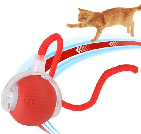 Pelota de juguete interactiva para gatos y perros, juguete eléctrico inteligente para gatos, perros, juguetes de cola recargable por USB, bola inteligente para perros, 3 modos, conmutación, diversión