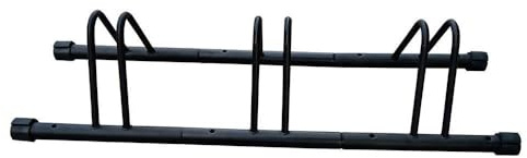 Thrink Freestanding 3-Bike Rack for Garage & Outdoor Use | Steel Loop Floor Stand for Mountain & Road Bicycles | Compact Space-Saving Organizer with Rubber Feet | Weather-Resistant Metal Storage