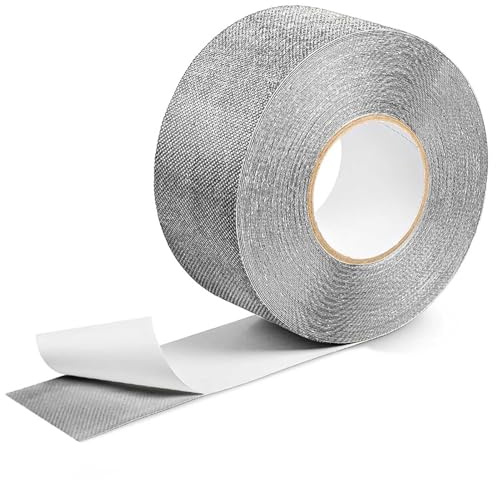Tiruiya Kantenverschlussband für Hohlkammerplatten, Antidust Klebeband Stegplatten, Antistaubband für Gewächshaus Platten, Doppelstegplatten, Polycarbonatplatten - 5cm x 25m x 1 rolle, grau