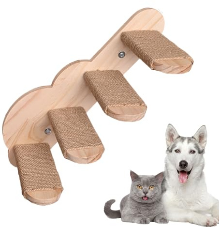 Katzenleiter Für Wandmontage | Kletterstufen Schwebende Holztreppe Für Die Wand,Gut Befestigte Möbelstufen Kätzchen Etagen Liegeflächen Für Wohnung Haus Innenbereich