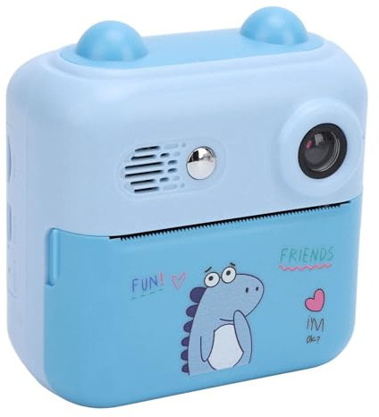 Alomejor Appareil Photo Numérique instantané 50MP 1080P, Zoom Numérique 16x, écran HD IPS, sans Encre, Batterie Longue Durée pour Les Personnes Créatives (Blue)
