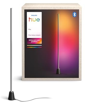 Philips Hue Play Floor Lamp, RGBWWIC LED, 122 cm, White Ambiance, Multicolor Gradients, Smart Lighting, Alexa, Google Home, Apple Home, TV Sync Requires Hue Bridge and Sync Box (Both Sold Separately)