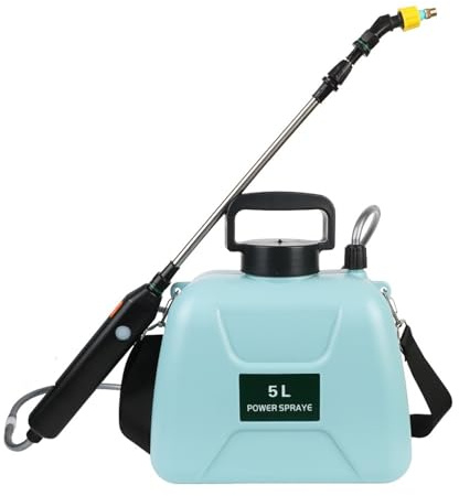 Pulverizador eléctrico, Rociador eléctrico, regadera de 5L con Pistola rociadora, Herramienta riego Recargable USB automática for Plantas jardín Mister(5L Electric Blue)