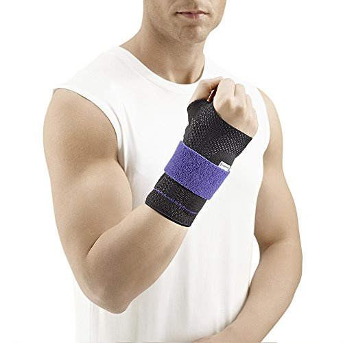BAUERFEIND ManuTrain Wrist Bandage, Black, Left, Size 2