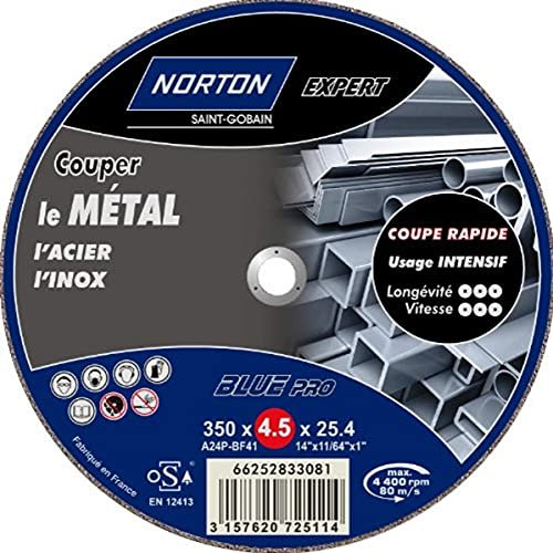 Norton Tronçonnage machines fixes expert métal 350 x 4,5 x 25,4 mm