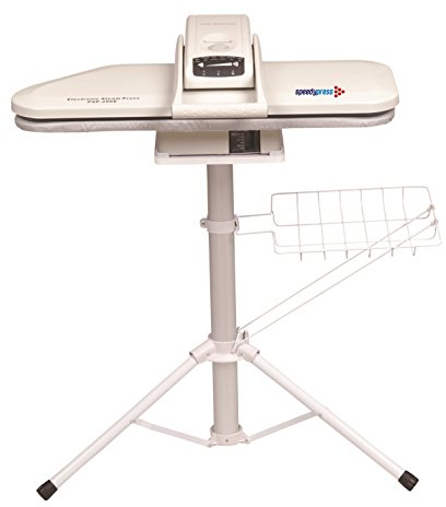 Dampfbügelpresse Professionelle Erweiterte mit Ständer von Speedypress: PSP206E, 80cm y 31cm; 1.600watt (+ KOSTENLOSE Zusätzliche Abdeckung & Schaumstoff-Filzunterlage UVP 45,00 € + Weiteres Zubehör)