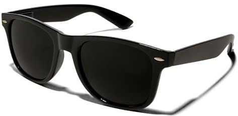 ShadyVEU Occhiali da sole molto scuri categoria 4 per occhi sensibili alla luce UV400 più scuri, Nero, Medium