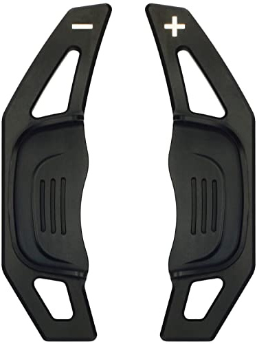 Overdrive-Racing Schaltwippen Verlängerung Kompatibel mit VW Golf 7 GTI GTD R TCR Scirocco T-ROC Arteon Polo Schwarz Eloxiert Alu Typ-B