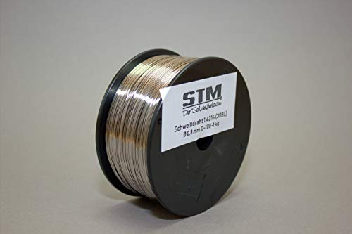 Edelstahl Schweißdraht VA V2A 308L 1.4316 0,8mm 0,5-15kg MIG MAG Niro Inox STM, Größe: Ø0,8mm D100 1kg
