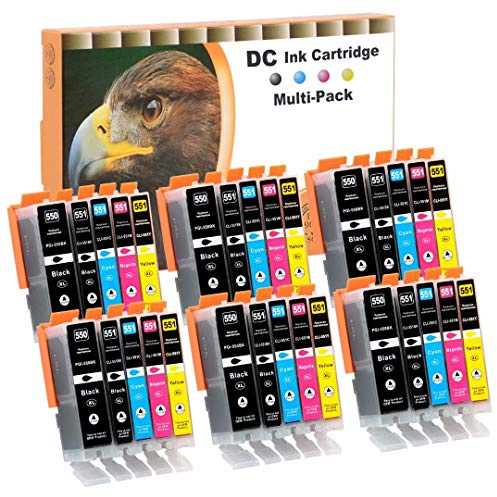 D&C 30x Druckerpatronen Kompatibel für Canon PGI-550 CLI-551 XL Multipack | für Pixma MG7550 MX925 iP7200 iP7250 MG5400 Series MG5450 MG5550 MG5650 MG5655 MX725 MX920 iP8750 iX6850 MG6350 MG6450 MG6650