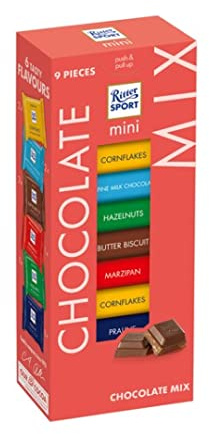Ritter Sport Chocolade - Mini Chocolate Mix Toren 9x16 gr
