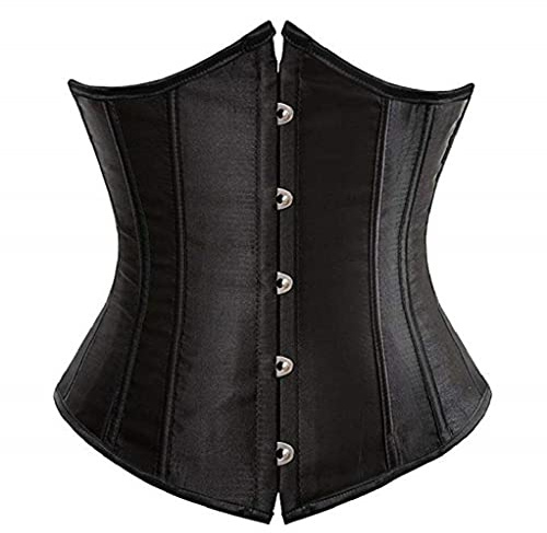 KUOSE Damen Waist Cincher Unterbrust Korsage Korsett Shaper Body Bauchweg Corsage Übergrößen (Schwarz, 40-42)