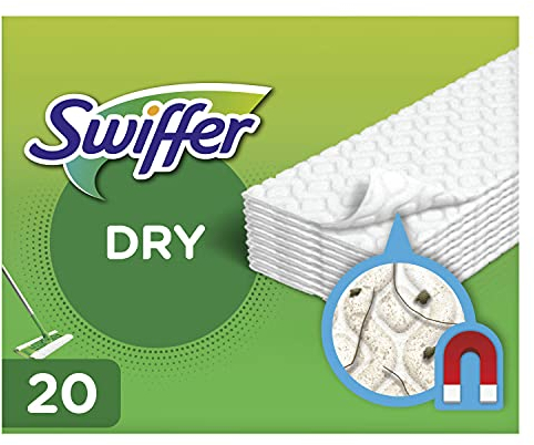 Swiffer Staubentferner, 120 Stück (12 x 20), Nachfüllpackungen für trockene Böden, Staubschutz, fängt Staub auf und hält Staub