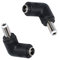QIANRENON 90 Degree Angle DC Power Adapter 5.5mm x 2.5mm Male Plug to 5.5 mmx2.1mm Female Jack Right angle Coupler Converter 2Pcs