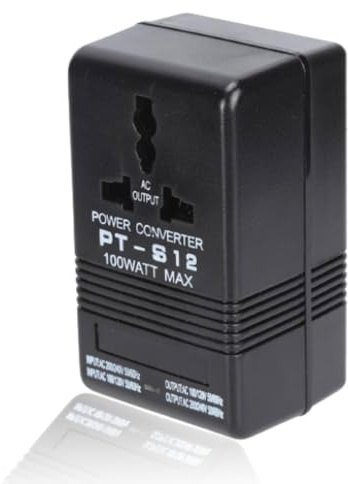 Agatige Convertitore di Tensione, 100w AC da 100v-120v a 220v-240v Adattatore da viaggio Convertitore di tensione, Trasformatore di alimentazione buck step-up per laptop, fotocamere