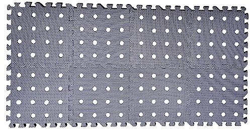 Grendle 30.5 x 30.5 x 1cm 8 pc Black Interlocking Foam Drainage Mat For Hot Tubs & Paddling Pools