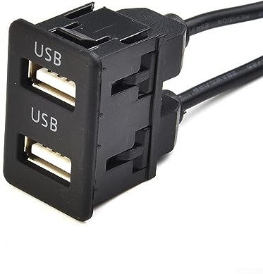 para Versátil Adaptador de expansión USB Dual para Tablero de automóvil, Bicicleta, Marina, Motor – 100 cm de Montaje Empotrado Puerto USB Cable de extensión
