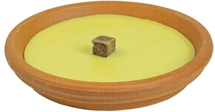 Candele alla Citronella, Candele Antizanzare Da Esterno, 30 Pezzi, Diametro 15 cm, Fiaccola in Ciotola di Coccio, Repellente per Insetti, Durata 5 ore, Ideale per eventi e Cene all’Esterno