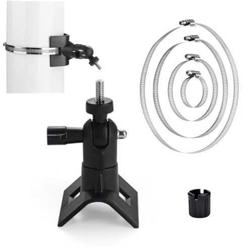 Universelle Masthalterung, Kamera Halterung, Camera Pole, Wandhalterung, Außenkamera, für Überwachungskamera, anwendbarer Rohrdurchmesser Größe 30 mm - 200 mm ( Schwarz)