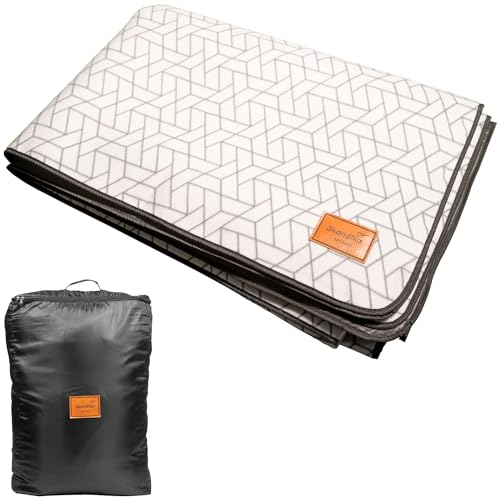 Skandika Lindal tältmatta 300 x 300 cm | Utomhusmatta med mjuk touch-fleece, väderbeständig och vattentät, med förvaringsväska | picknickfilt, campingmatta, tältunderlag, campingtillbehör