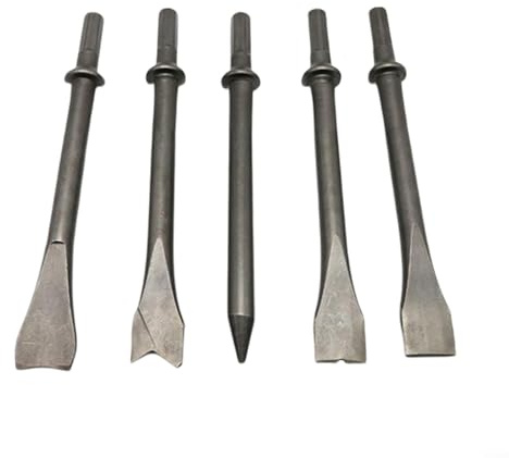 Set di scalpelli per martello pneumatico, punta a scalpello con gambo esagonale extra lungo, punta pneumatica per bulloni di rimozione, separazione di parti corrose