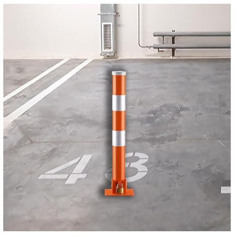 Parkplatzsperre Abschließbarer Sicherheitspoller For Autoparkplätze, Faltbarer Kollisionssicherungspfosten Mit Schlossschlüsseln, Parkbarrierepfosten For Parkplätze, Lagerhäuser, Straßen, Bürgersteige