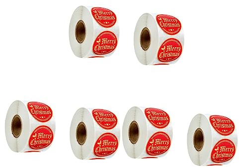 STOBOK 6rollen Weihnachtsaufkleber Mit Selbstklebende Etiketten Für Kreative Goldene Designs Für Festliche Dekoration Und Besondere Weihnachtsüberraschungen