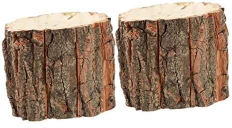 KITANDOVE Outdoor Holzfass-pflanzgefäß Baumstumpf-blumentopf Rustikale Garten-deko Blumenkübel Für Draußen Pflanzkasten Für Pflanzen Im Freien Holzeimer Für Garten Und Terrassen-Dekoration