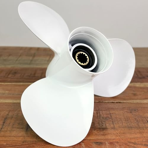 MAGICZEBRA Boot Propeller Aluminium für Yamaha 25-60 PS Außenborder 11-1/8 x 13 ' 13 Zähne 3 Blatt 69W-45945-00-00, 69W-45945-00