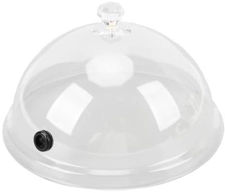 Dôme de cloche de fumage, Cloche de fumage en plastique caoutchouc transparent, Accessoire de cuisine pour infuseur de fumoir portatif pour cocktails et (Grand 10x31cm)