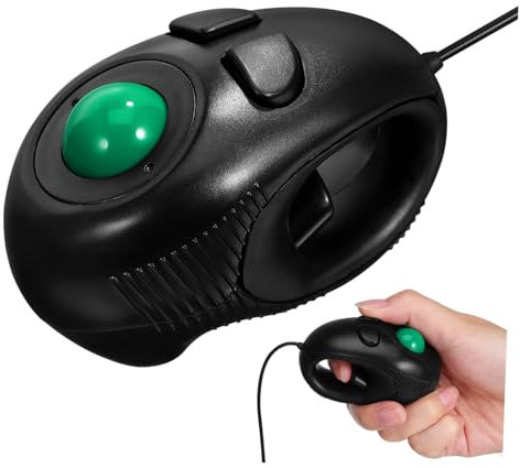 HOMOCONO Mouse Mini Trackball Mouse Usb Powered Portable for Computer and Laptop Wrist Support Function