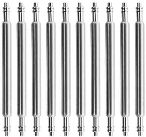 1.5mm Watch Spring Bar Pins | 10 Pack | 16mm 18mm 20mm 22mm 24mm | Waterproof Stainless Steel | For Strap Repair | Premium Replacement Set | Ideal for Most Watch Bands & Bracelets
