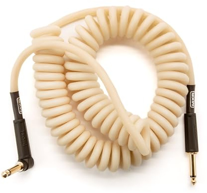 Jim Dunlop MXR – Cavo Strumento Coil Glo 4,5 m Jack 6,3 mm Maschio Angolato/Dritto – Cavo a Spirale Luminoso, Conduttore OFC 20 AWG, Isolamento in PVC, Flessibile e Resistente