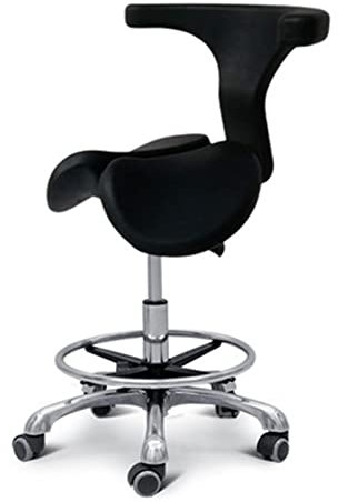 LULUMAIC Ergonomischer Sattelhocker Schwenkerner Sattelstuhl Verstellbarer Hocker mit Profilring, Style 3