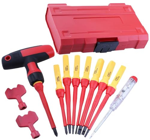 Set di cacciaviti da elettricista, cacciaviti di precisione con punta magnetica, impugnatura ergonomica antiscivolo, per riparazione automobilistica, riparazione elettronica, manutenzione domestica