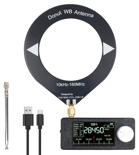 WDKXCN ATS Mini V4, Si4732 Mini Radio, ESP32-S3-Steuerung, ATS MiniPortable WorldRadio mit 800 Mah Akku, Radio Klein Batterie mit 1,9 IPS Farbdisplay und Tragbare Teleskopantenne for AM/FM/LSB/USB