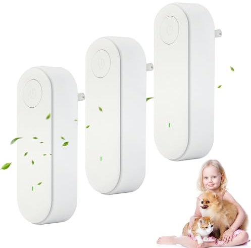 Clairu Air Purifier, Claru Ionic Air Purifier Plug In Uk, Clairu Ionic All-In-One Air Purifiers, Instantly Cleans Air,Mini Portable Negative Ion Generator for Home, Filter-Free Purifier (3Pcs)